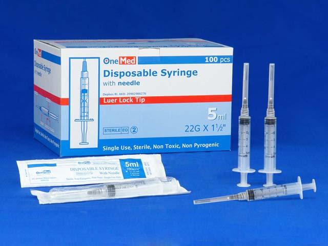Spuit, disposable syiring one med